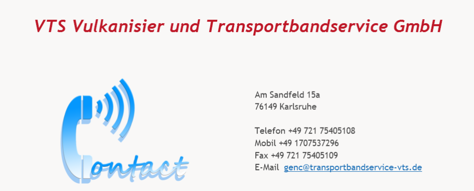 Vulkanisier und Transportbandservice GmbH Karlsruhe